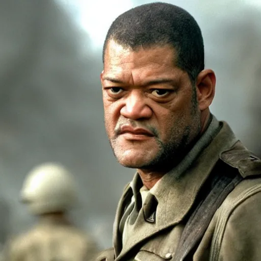 Image similar to Laurence Fishburne in Saving Private Ryan