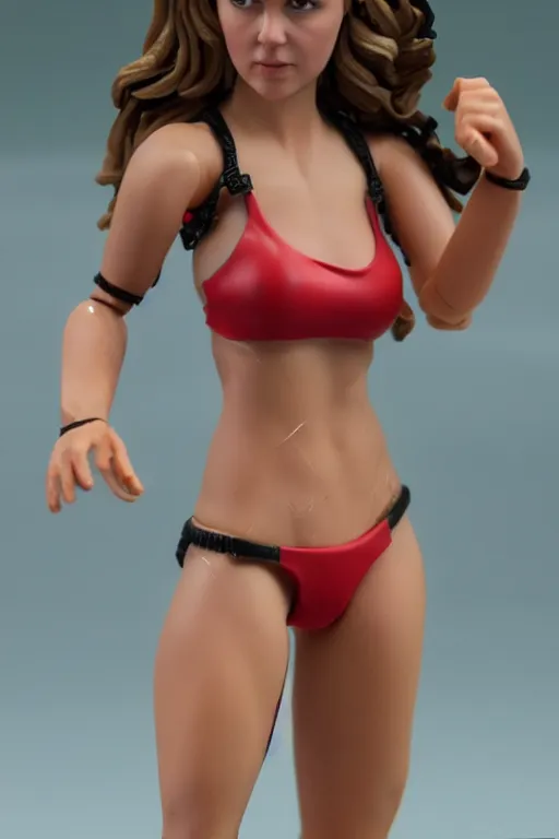 Prompt: 8 k high definition, 1 9 8 beautiful bikini kenner style action figure, full body, highly detailed, science fiction, photorealistic
