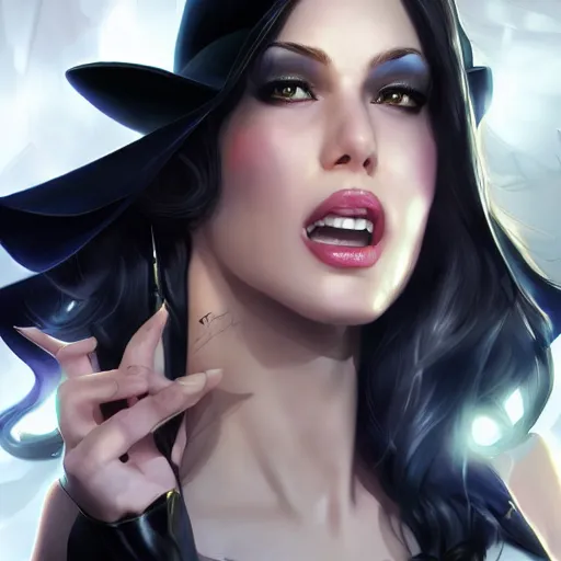 Image similar to sara pezzini as zatanna from dc comics on all four, trending on artstation, digital art, by stanley artgerm lau, wlop, rossdraws, james jean, andrei riabovitchev, marc simonetti, yoshitaka amano