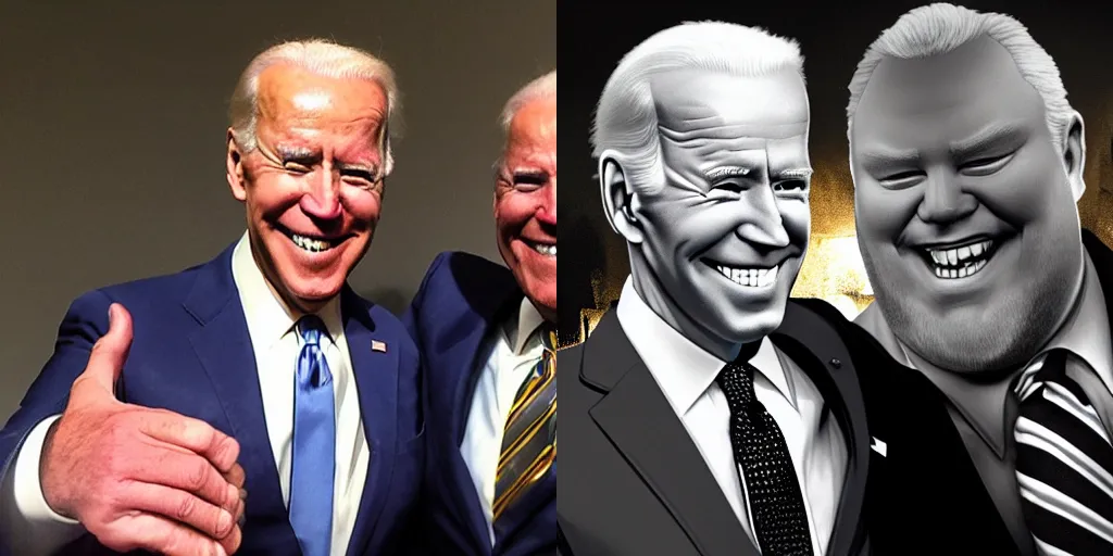 Prompt: Joe Biden holding a Fat Man from Fallout 4