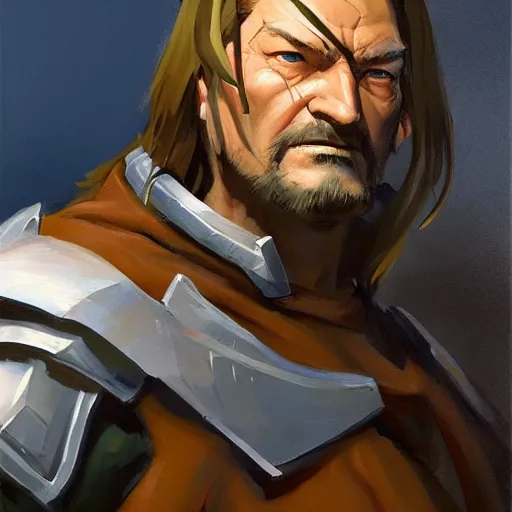 Prompt: greg manchess portrait painting of boromir as overwatch character, medium shot, asymmetrical, profile picture, organic painting, sunny day, matte painting, bold shapes, hard edges, street art, trending on artstation, by huang guangjian and gil elvgren and sachin teng