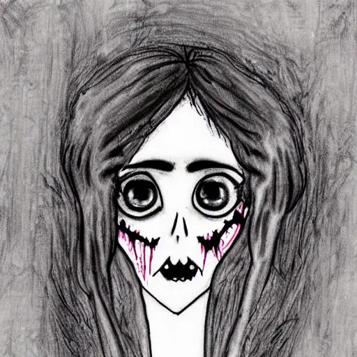 Prompt: grunge drawing by mrrevenge of a dog, corpse bride style