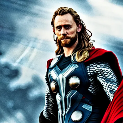 Prompt: Tom Hiddleston as Thor,