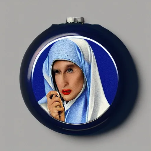 Image similar to blue nun, clutch yo - yo, transgender, photorealistic
