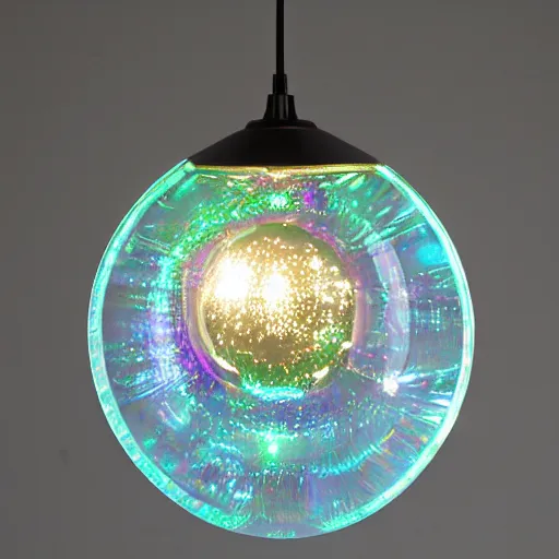 Image similar to gloss metal brightning iridescent lighting sphere