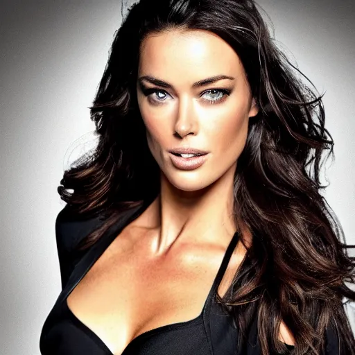 Prompt: photograph of Megan Gale as a super hero, highly detailed, headshot Portrait, hyper realistic .