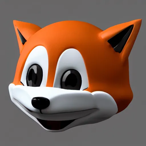 Prompt: fox, clay emoji, a close up of a toy animal on a white surface, a 3 d render by puru, polycount contest winner, rendered in maya, physically based rendering, made of rubber
