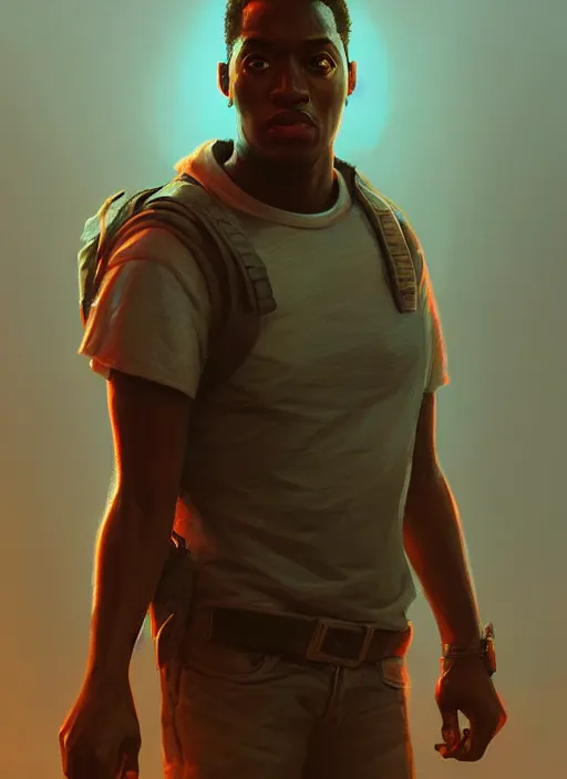 Image similar to portrait, Marques Brownlee , dramatic lighting, cinematic, establishing shot, extremely high detail, foto realistic, cinematic lighting, post processed, concept art, artstation, style by eddie mendoza, raphael lacoste, alex ross