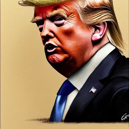 Prompt: detailed slutty portrait of the Donald Trump, ultra realistic, ultra detailed, art by greg rutkowski