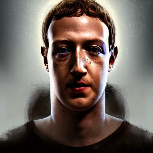 Image similar to mark zuckerberg Horror burned face , digital art , trending on artstation , matte painting , Hyperdetailed , CGSociety