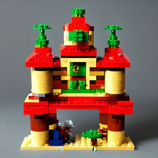 Prompt: lego mario peach's castle set