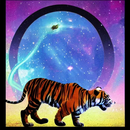 Image similar to tiger in the universe