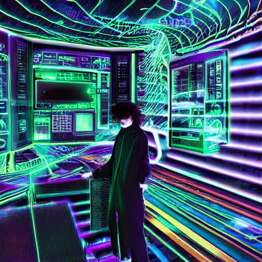 Prompt: virtual self, y2k aesthetic, weirdcore 4k detailed