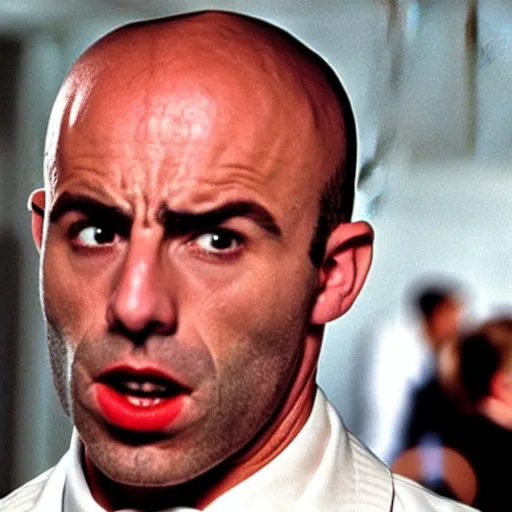 Prompt: Joe Rogan in American Psycho (1999)