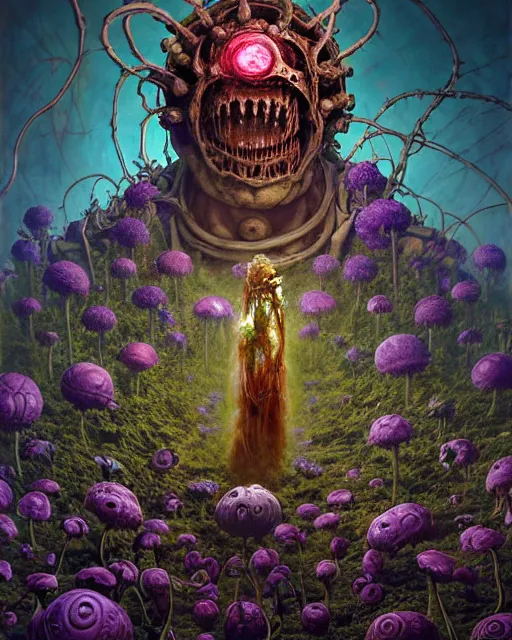 Image similar to the platonic ideal of flowers, rotting, insects and praying of cletus kasady carnage thanos davinci dementor wild hunt chtulu mandelbulb fritz the cat doctor manhattan bioshock, caustic, ego death, decay, dmt, psilocybin, concept art by randy vargas and greg rutkowski and zdzisław beksinski