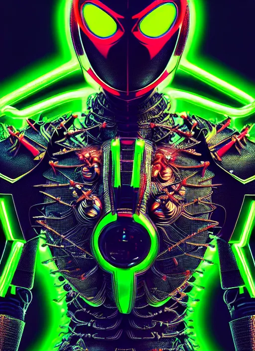 Image similar to kamen rider, hero human structure insects concept art, intricate detail, art and illustration by kim hyung tae and irakli nadar and alexandre ferra, global illumination, at tokyo cyberpunk neon light night