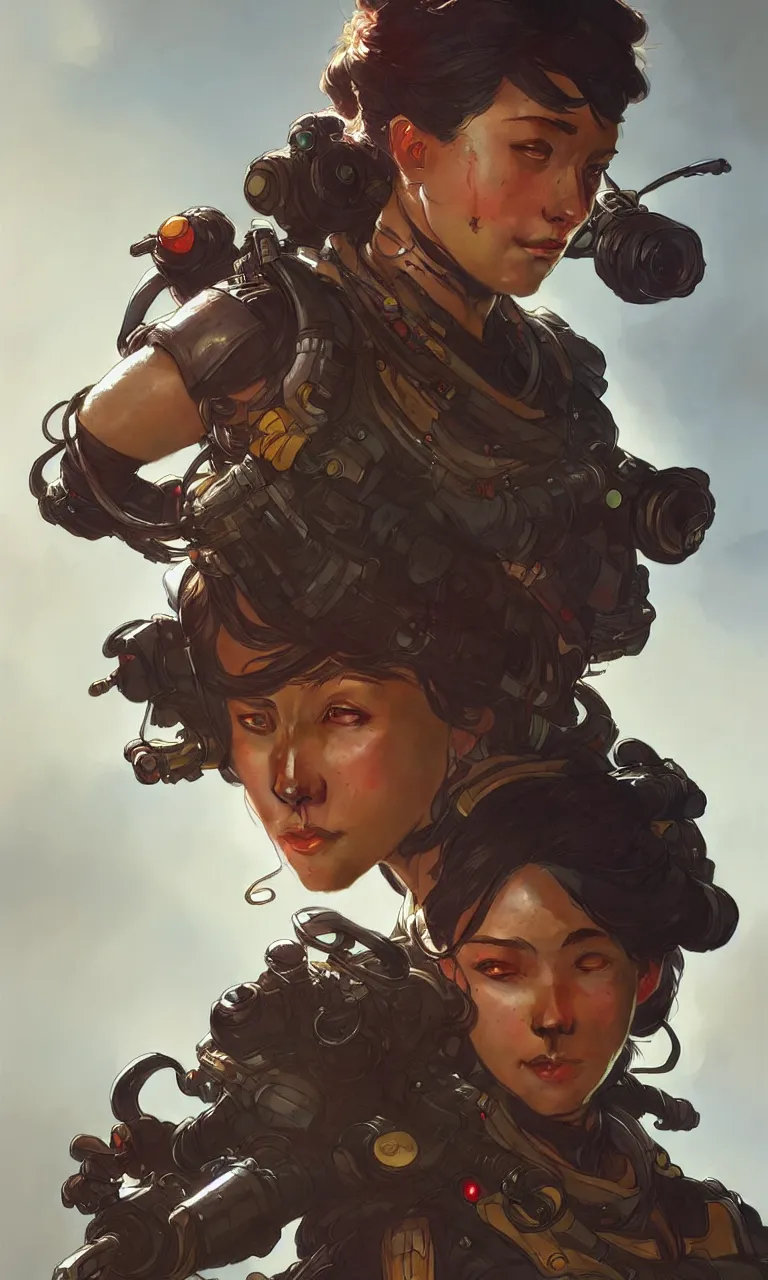 Image similar to Apex Legends Woman, highly detailed, digital painting, artstation, concept art, smooth, sharp focus, illustration, art by artgerm and greg rutkowski and alphonse mucha