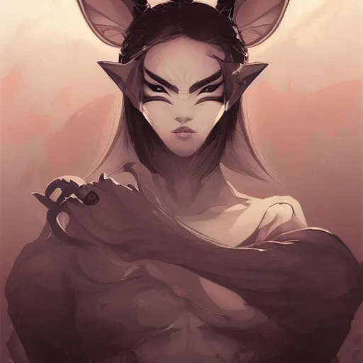 Image similar to shiba - warrior taro, heroine, beautiful, young, minimalist, detailed close - up portrait in the style of ross tran, marte gracia, and peter mohrbacher, comic book lineart