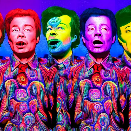 Prompt: jimmy fallon psychedelic nightmare