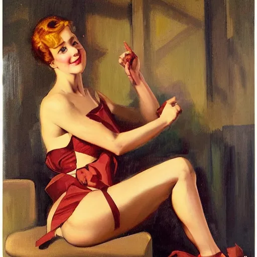 Image similar to hello there! in the style of j. c. leyendecker, oil on canvas, 1 9 3 0