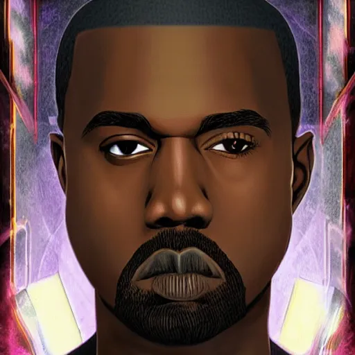 Image similar to chronomancer kanye west at the edge of reality, magic the gathering artwork