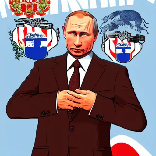 Prompt: Putin in GTA art style