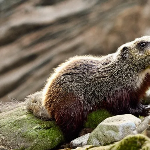 Image similar to a group of marmots playing in a mountain stream by killian eng