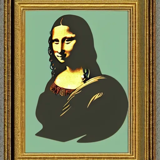 Image similar to mona lisa cartoon