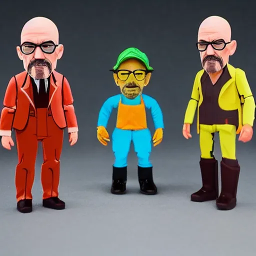 Prompt: albert hofmann cosplay walter white, stop motion vinyl action figure, plastic, toy, butcher billy style