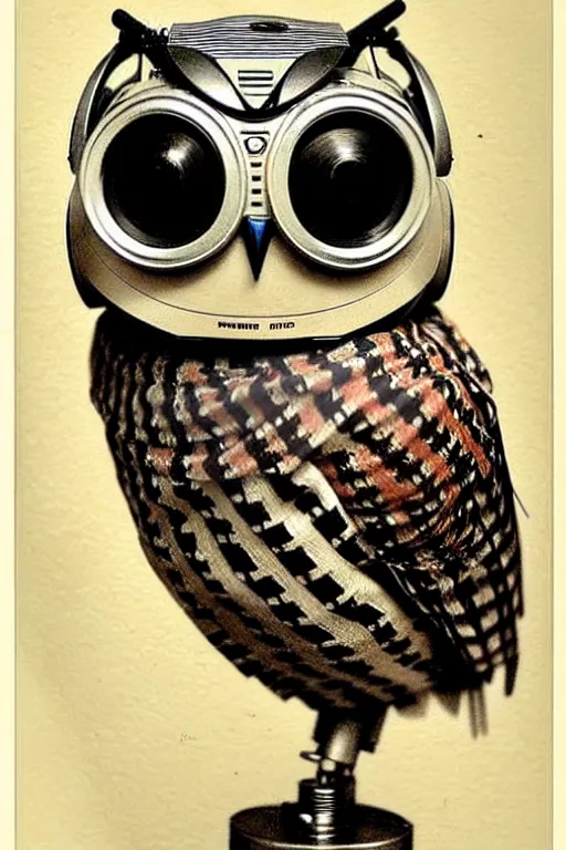 Image similar to (((((1950s robot camera owl . muted colors.))))) by Jean-Baptiste Monge !!!!!!!!!!!!!!!!!!!!!!!!!!!!!!