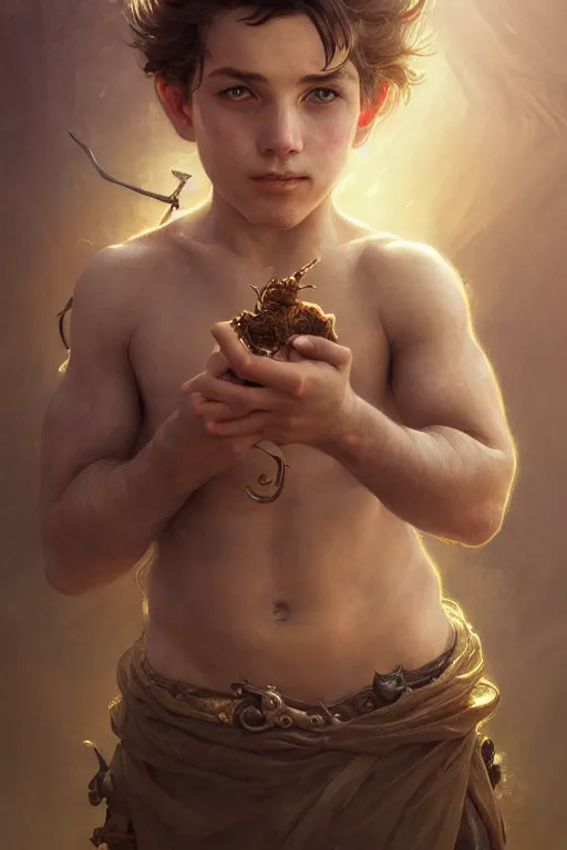 Image similar to a photography of a boy made from maggots, deep focus, d & d, fantasy, intricate, elegant, highly detailed, digital painting, artstation, concept art, matte, sharp focus, illustration, hearthstone, art by artgerm and greg rutkowski and alphonse mucha