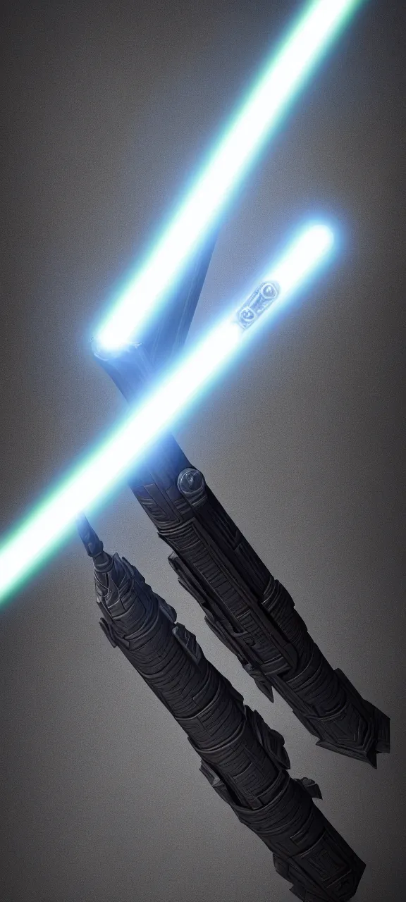 Image similar to ultra - detailed cinematic render, of a lightsaber hilt, that lies vertically on a dark round carved stone, photo from above, octane render, deviantart, high quality, digital art, 8 k, jedi fallen order teaser, jedi fallen order lightsaber wallpaper 4 k, cal kestis wallpaper pinterest