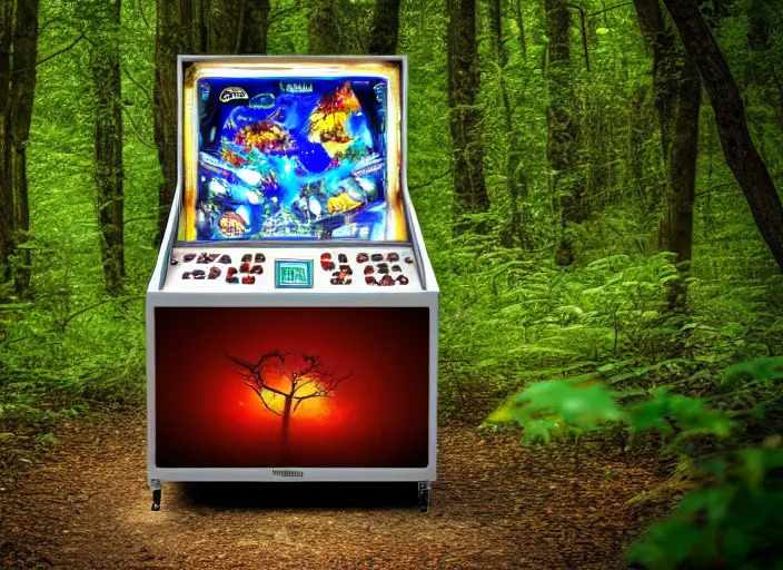 Image similar to nature photography of a wild pinball in it's natural habitat, national geography, award winning photo, realistic photo, 4 k, 8 k