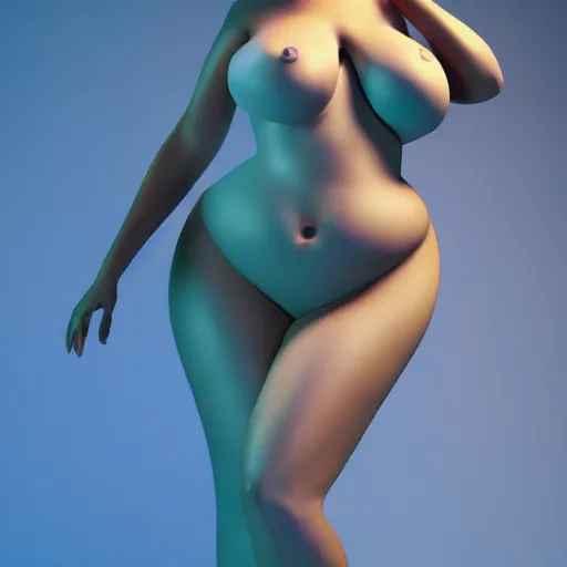 Prompt: photo of 3d render of a voluptuous beautiful black curvaceous model being arrested, studio lighting, blue background, in the style of pixar, highly detailed, sharp focus, bokeh, depth of field, 16k resolution, Unreal Engine 5, coherent, cinematic lighting, beautiful painting, top down pov