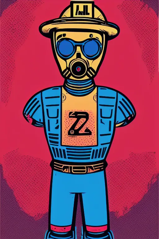 Image similar to fallout 7 6 retro futurist illustration art by butcher billy, sticker, colorful, illustration, highly detailed, simple, smooth and clean vector curves, no jagged lines, vector art, smooth andy warhol style