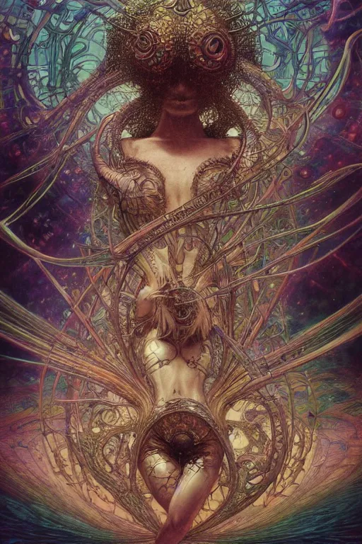 Image similar to swimming through time, inter dimensional clockwork, metaphysical implosion, by artgerm and yoshitaka amano and moebius and hr giger and zdislaw beksinski and alphonse mucha, hyperdetailed, glamour, surreal, dc comics, ornate, stunning, nebula, explosions in the sky, trending on artstation