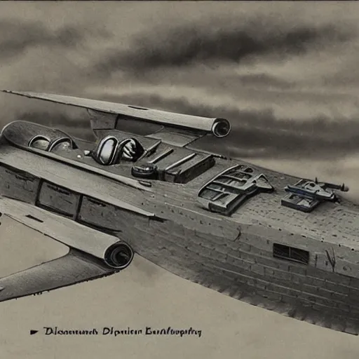 Image similar to giant warship plane, dieselpunk,