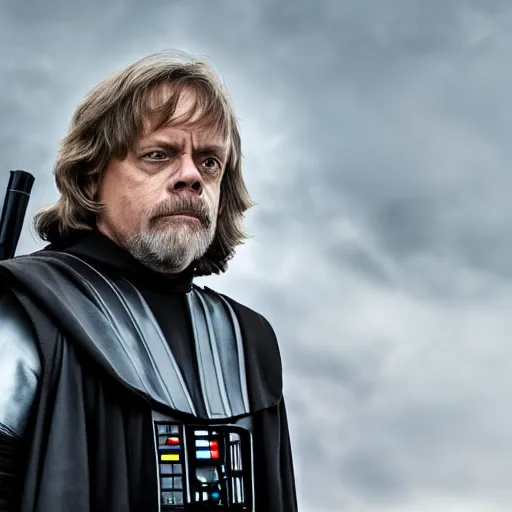 Image similar to mark hamill luke skywalker as dart vader star wars dramatic lighting 8k hdr