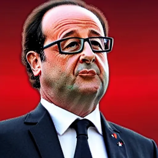 Prompt: François hollande is a super saiyan, by james gurney