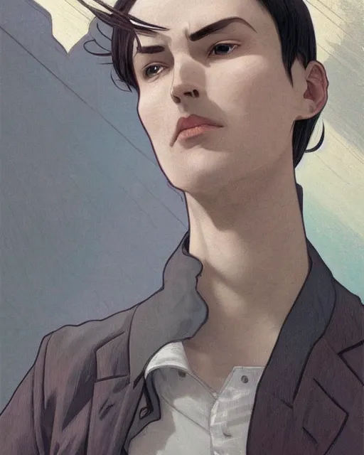 Image similar to cottagecore, man, Levi Ackerman, short hair, pointy nose, annoyed, wearing a maid outfit.elegant. highly detailed, digital painting, artstation, concept art, smooth, sharp, focus, illustration. art by artgerm and greg rutkowski alphonse mucha and Marat Safin