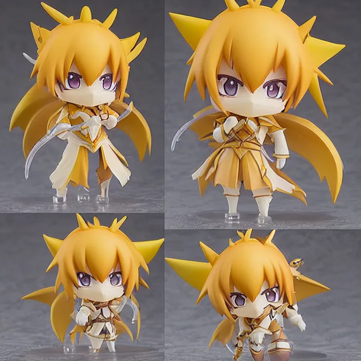 Prompt: nozdormu, an anime nendoroid of nozdormu, figurine, detailed product photo