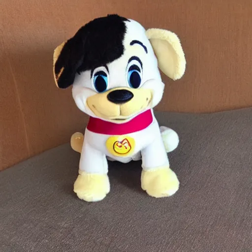 Prompt: extremely cute soft puppies in disney pixar movie plush