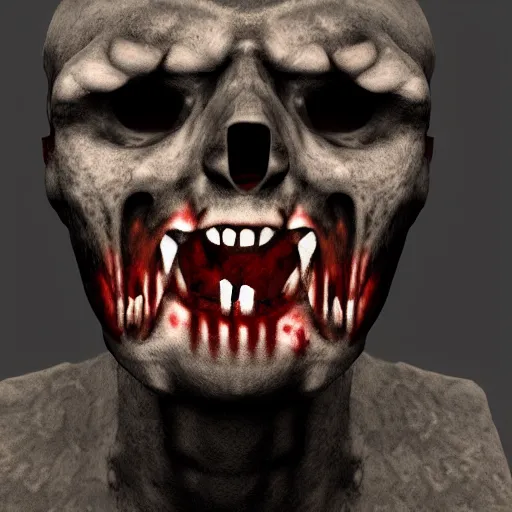 Image similar to nazi zombie, 3 d render, black background