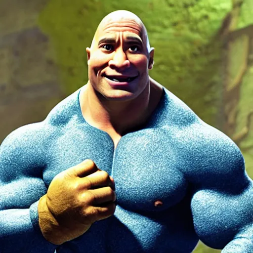 Shrek-Dwayne The Rock Johnson Hybrid, Stable Diffusion