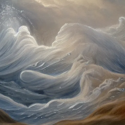 Prompt: A painting of Boreas: the frigid and tempestuous north wind