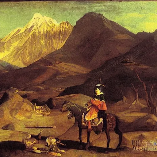 Prompt: nepal painting by diego velazquez