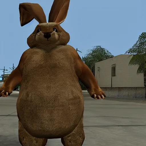 Image similar to big chungus rabbit in gta san andreas