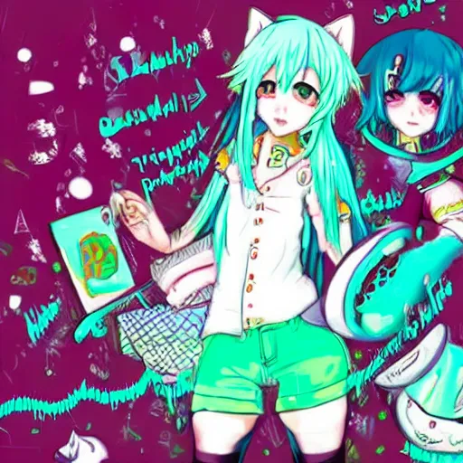 Image similar to Megpoid gumi as a cat girl