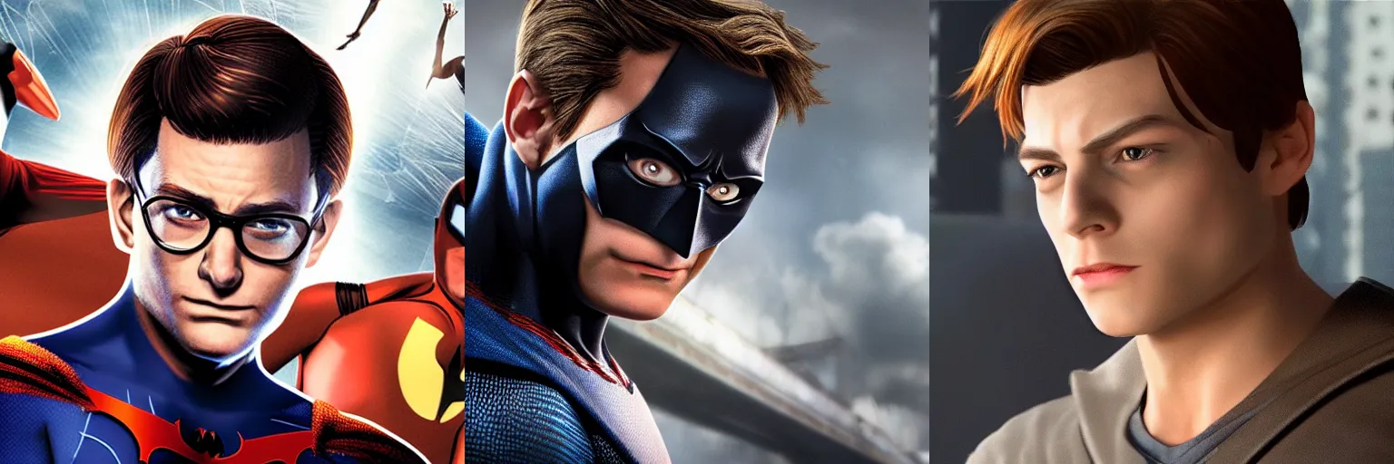 Prompt: Peter Parker as batman, hiperrealistic, 8k