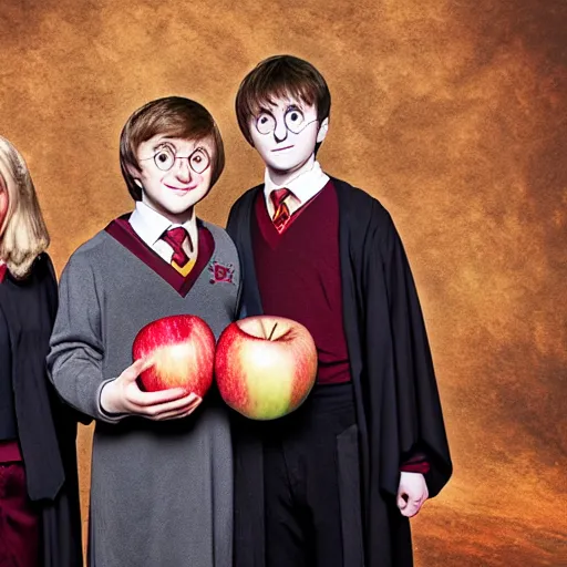 Prompt: professional photo of apple - harry potter